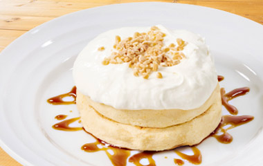 ジャストサイズ特製クリームのリコッタパンケーキ