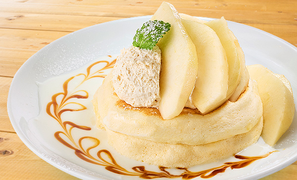 ラ・フランスのリコッタパンケーキ