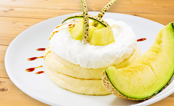 マスクメロンのリコッタパンケーキ